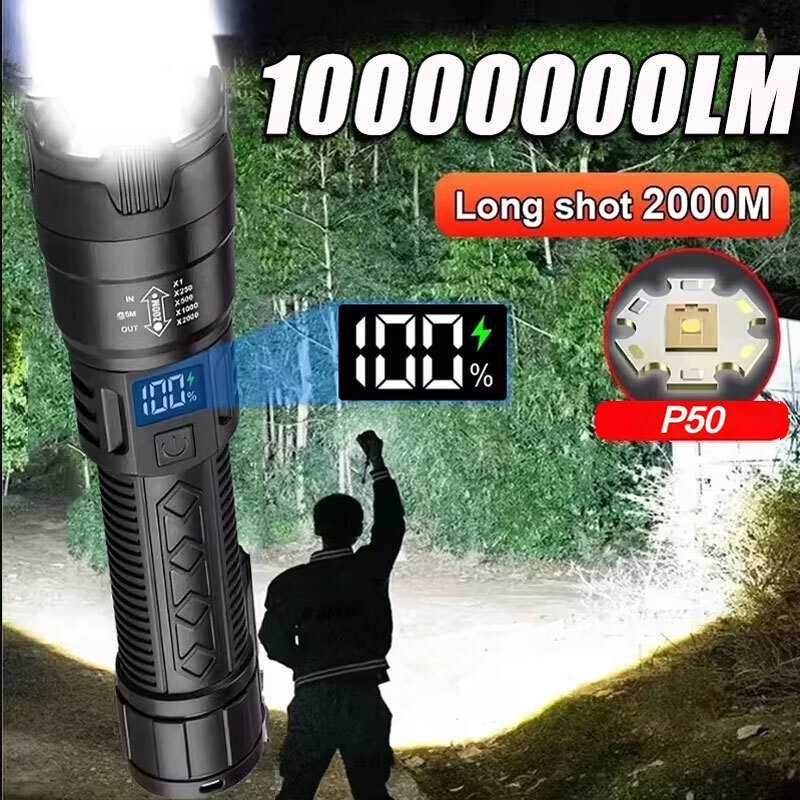 Fishing Light - 고출력 LED 손전등 2000LM 전술 토치