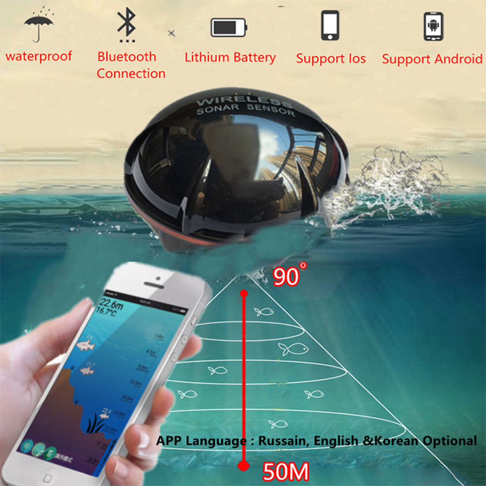 PUPOPAN 100M 브랜드의 새로운 스마트 폰 어군 - Fish Finder Transducer 리뷰 및 가격