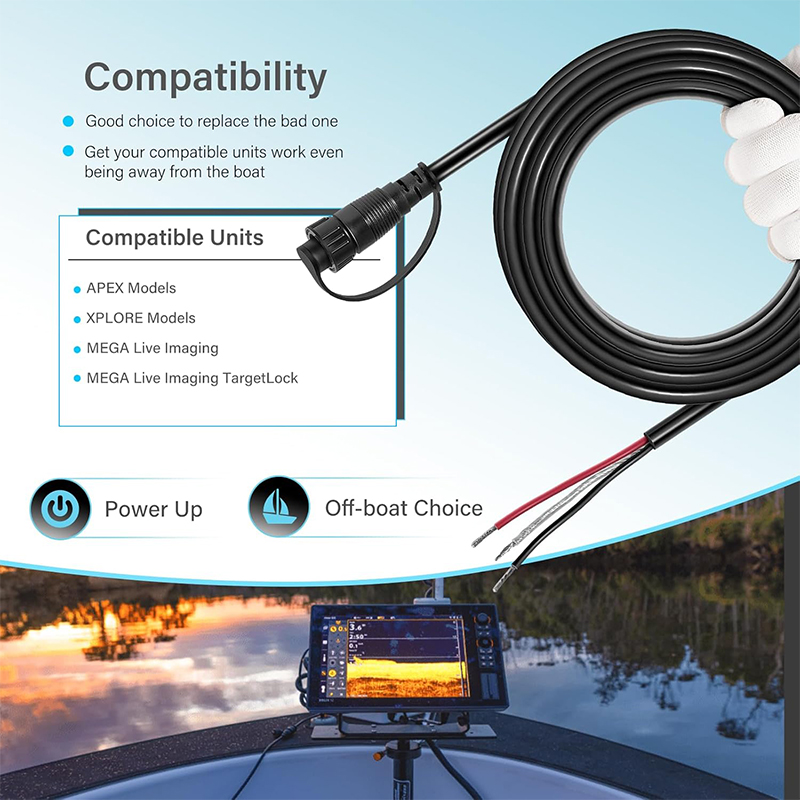 720110-1 허민버드 APEX, XPLORE 어군탐 - Fish Finder Cable 리뷰 및 가격
